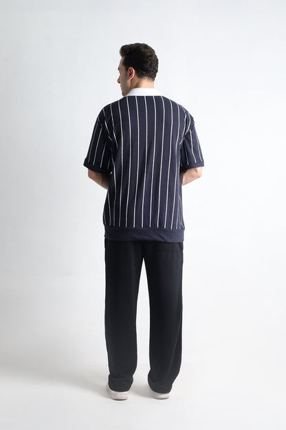 Old Money Stripe Polo